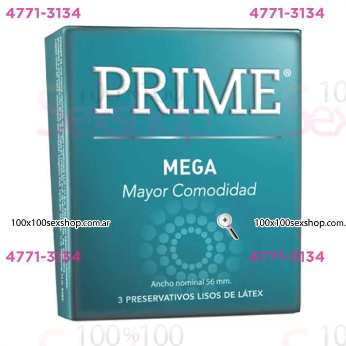 Cód: CA FP MEGA - Preservativo Prime Mega - $ 4000